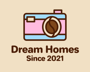 Coffee Bean - Pastel Coffee Camera logo design