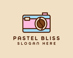 Pastel Coffee Camera  logo design