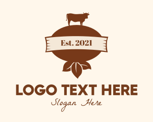 Meat Shop - Brown Dairy Farm logo design