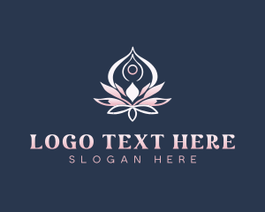 Spa - Yoga Wellness Lotus logo design