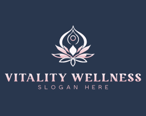 Yoga Wellness Lotus logo design