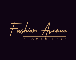 Fashion Script Style logo design