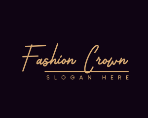 Fashion Script Style logo design