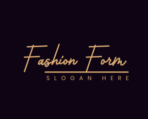 Fashion Script Style logo design