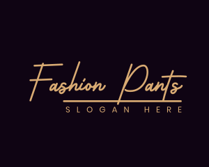 Fashion Script Style logo design