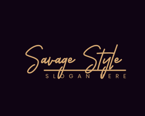 Fashion Script Style logo design