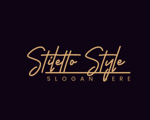 Fashion Script Style logo design