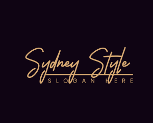 Fashion Script Style logo design