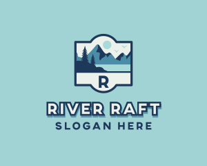 Forest Mountain Hiking logo design