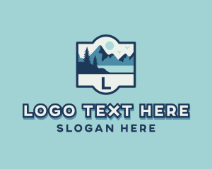 Forest Mountain Hiking Logo