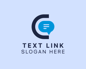 Sms - Chatbox Message Letter C logo design