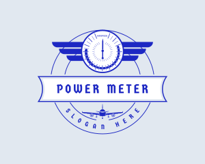 Meter - Aviation Wing Flight logo design