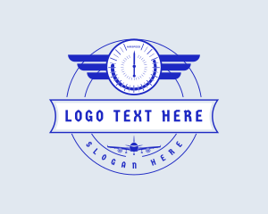 Skydiving - Aviation Wing Flight logo design