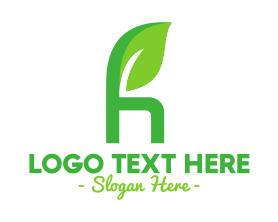Hybrid - Herbal Letter H logo design