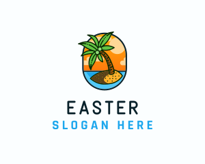 Aqua - Palm Island Resort logo design