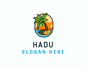 Tree - Palm Island Resort logo design