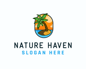 Palm Island Resort logo design