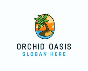 Palm Island Resort logo design