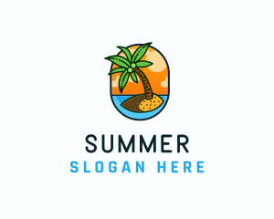 Palm Island Resort logo design