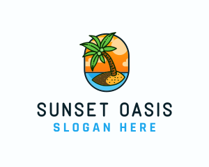 Palm Island Resort logo design