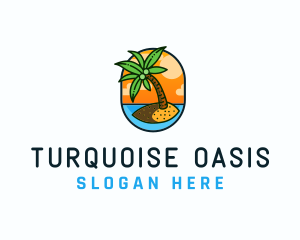 Palm Island Resort logo design