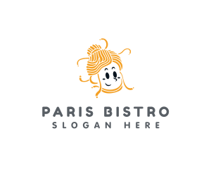 Female Pasta Cuisine logo design