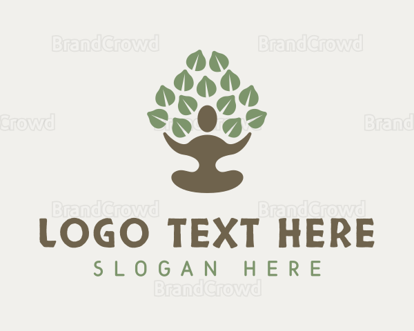 Natural Meditation Tree Logo