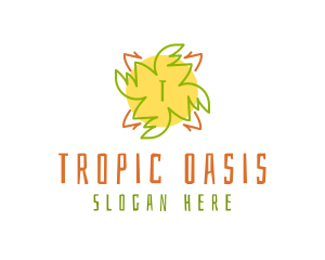 Tiki Sun Tropical  logo design