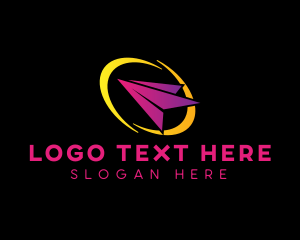 Airplane - Paper Plane Logistics logo design