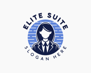 Woman Executive Manager logo design