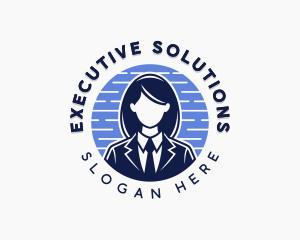 Woman Executive Manager logo design