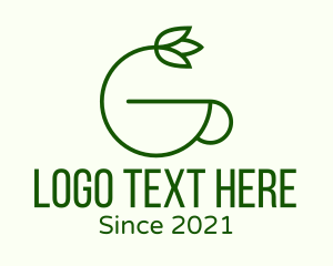 Teahouse - Flower Letter G Cup logo design