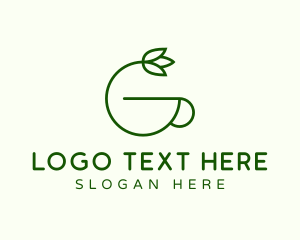 Herbal Drink - Flower Letter G Cup logo design