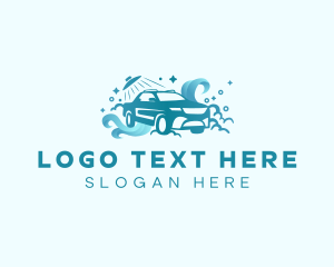 Automobile - Car Water Wash logo design