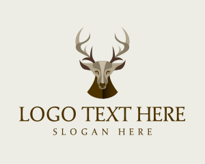 Roe - Wild Deer Stag logo design