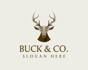 Wild Deer Stag logo design