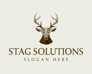 Wild Deer Stag logo design