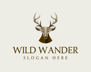 Wild Deer Stag logo design