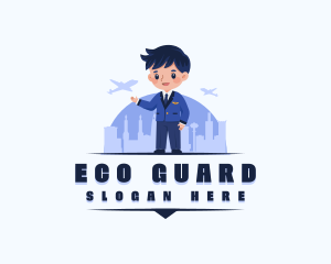 Steward - Travel Flight Attendant logo design