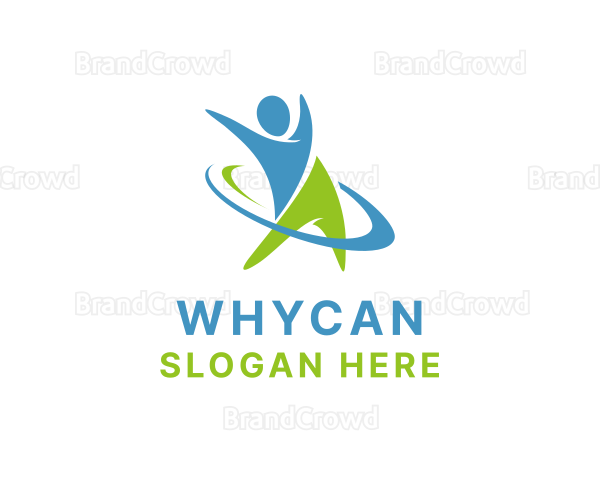 Healthy Exercise Person Logo