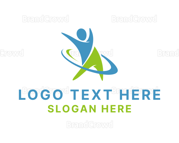 Healthy Exercise Person Logo