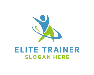 Healthy Exercise Person logo design