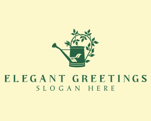 Watering Can Garden Plant Logo