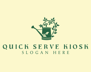 Watering Can Garden Plant Logo