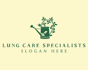 Watering Can Garden Plant logo design