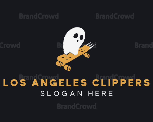 Spooky Ghost Skateboard Logo