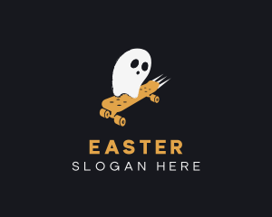 Spooky Ghost Skateboard Logo