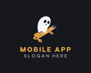 Monster - Spooky Ghost Skateboard logo design