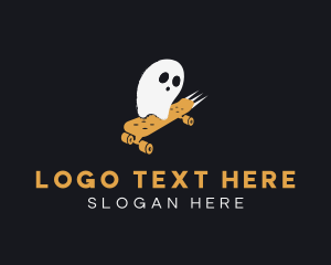 Spooky Ghost Skateboard Logo