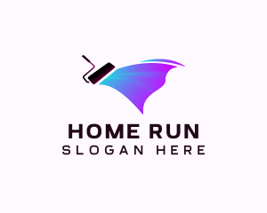 Paint Roller Home Improvement logo design